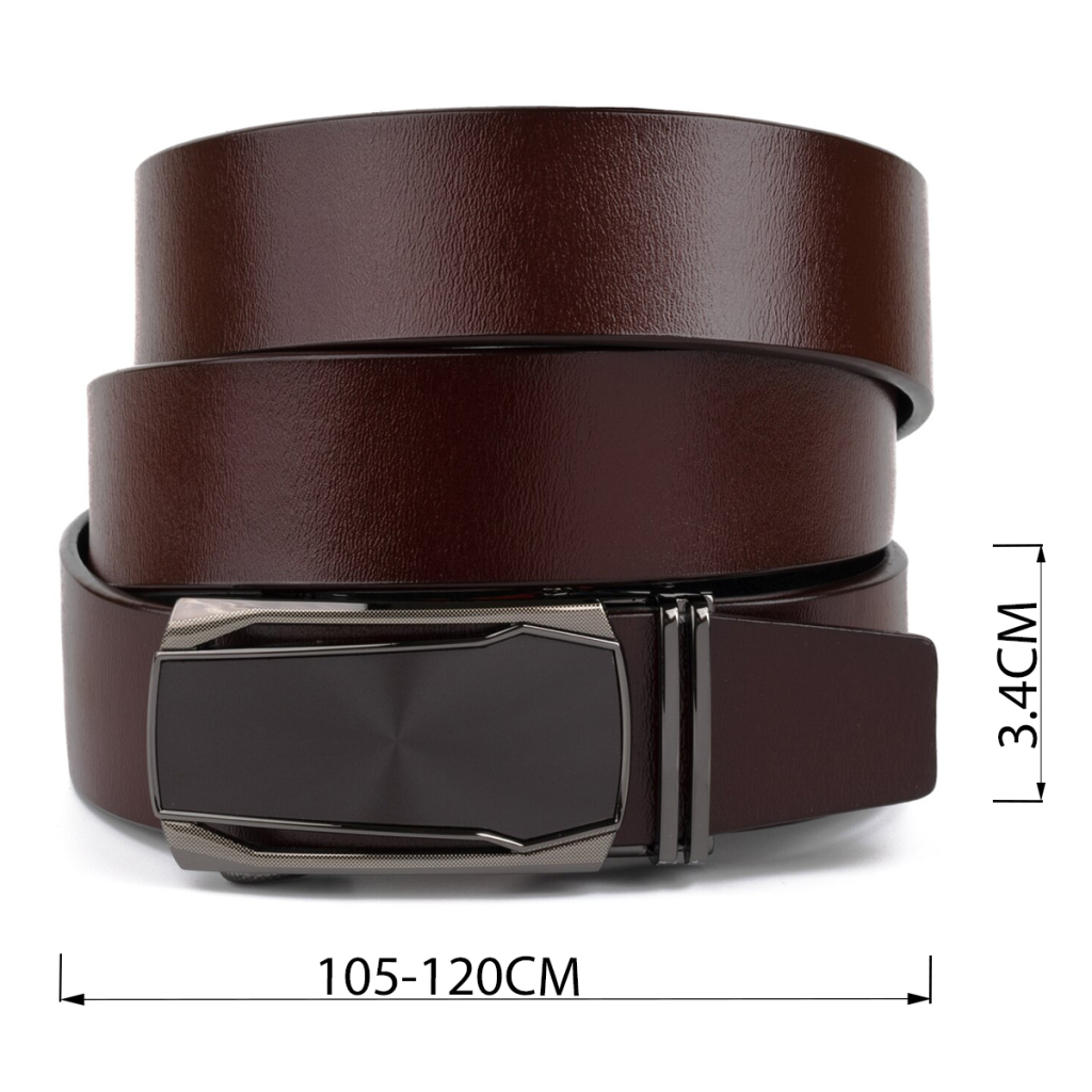 Ремінь Vintage Чоловічий з матовою вставкою на пряжці Коричневий (20278) - зображення 4