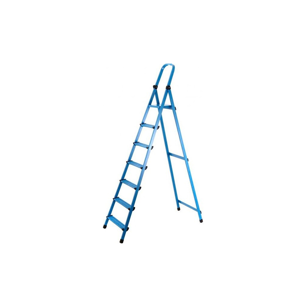 Драбина Work's стрем'янка металева - 407 (7 сх., синя) (63274) - зображення 1