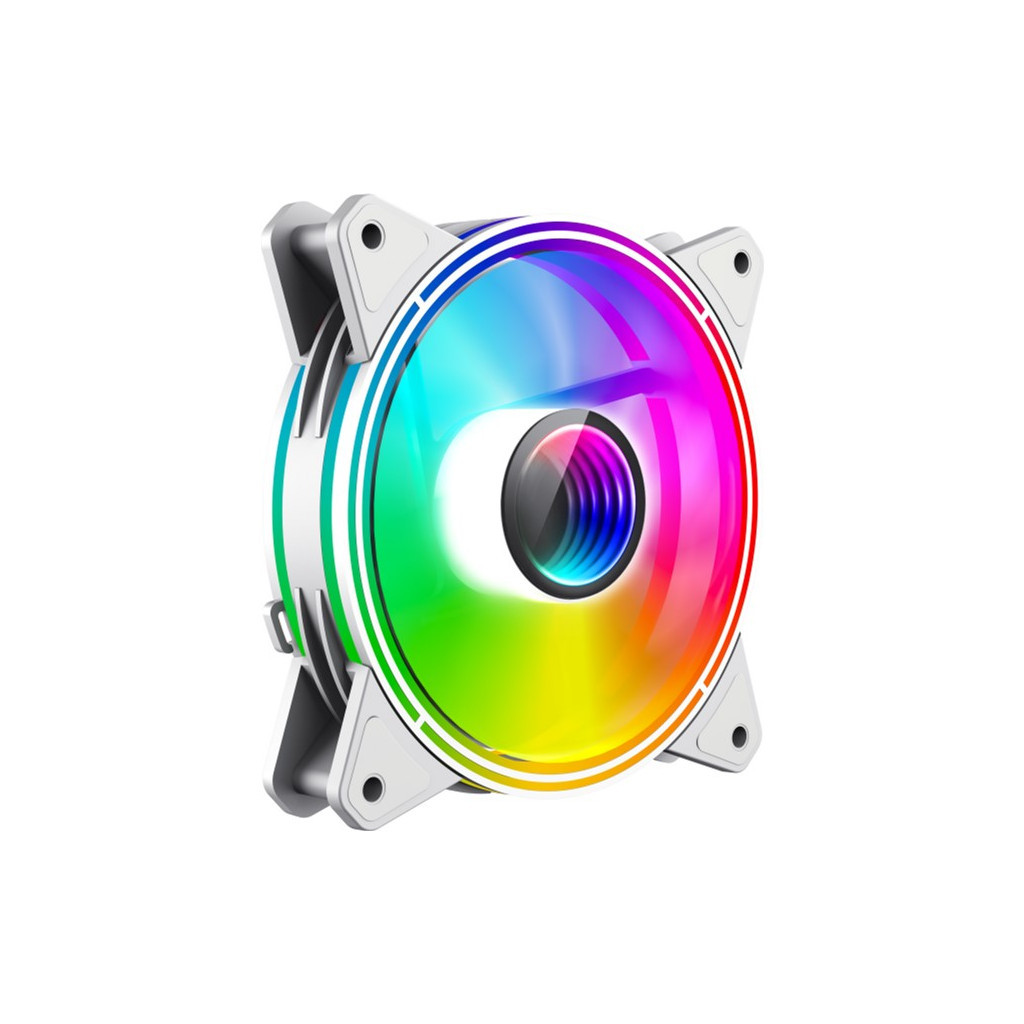 Кулер до корпусу Gamemax FN-12Rainbow-Q-Infinity WT - зображення 2