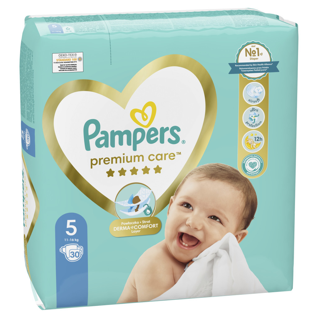 Підгузки Pampers Premium Care Junior Розмір 5 (11-16 кг) 30 шт (8001090379399) - зображення 3