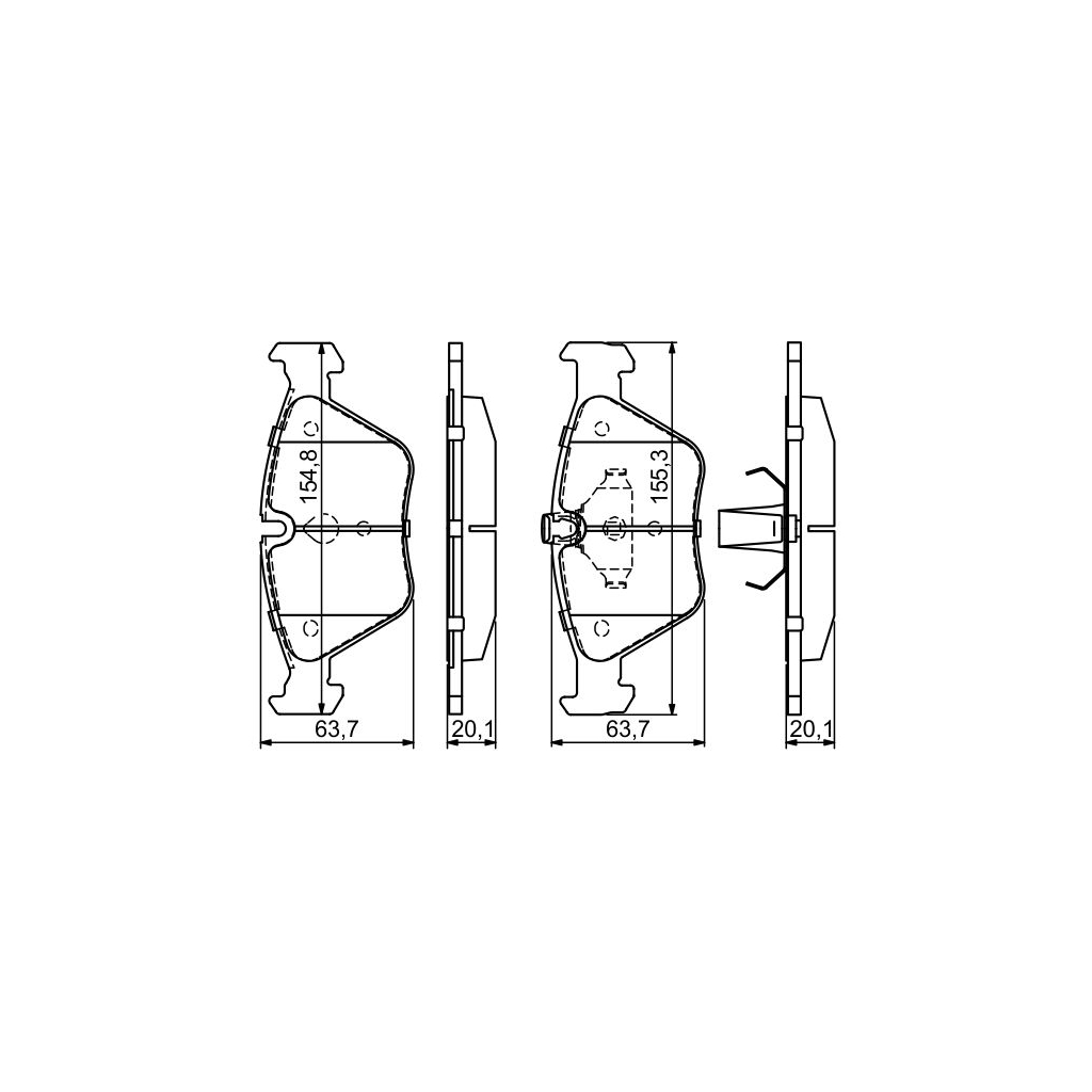 Гальмівні колодки Bosch 0 986 424 485 - зображення 4