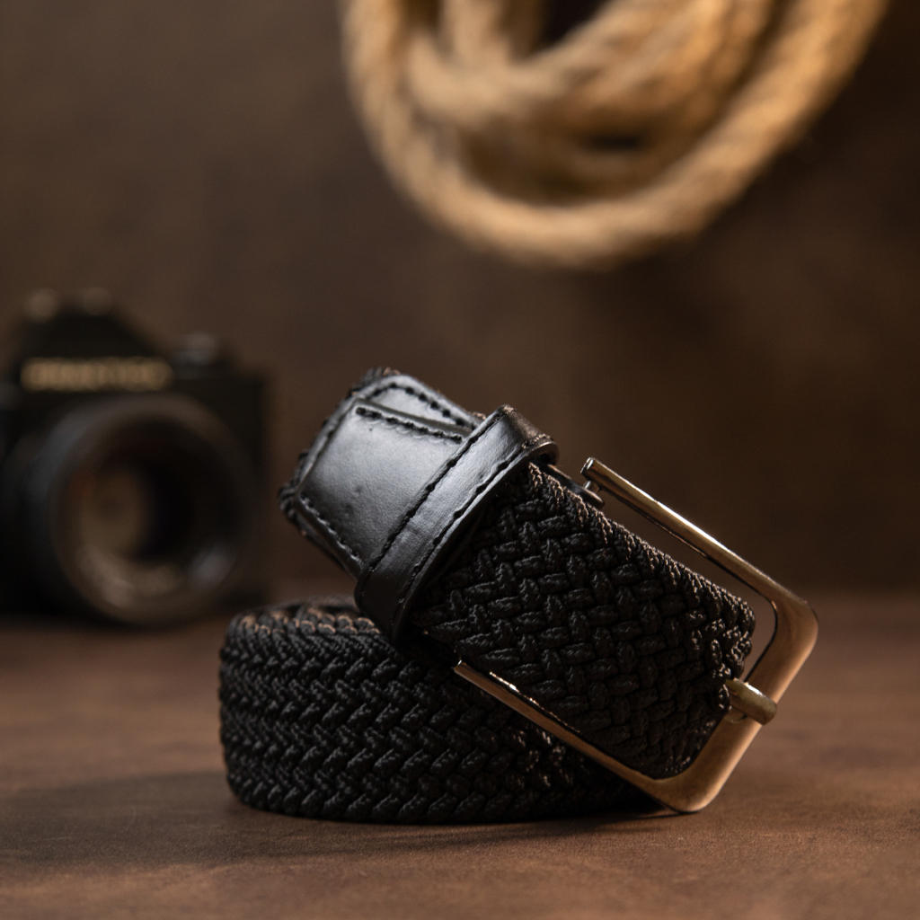 Ремінь Vintage Текстильний чоловічий Чорний (20525) - зображення 8