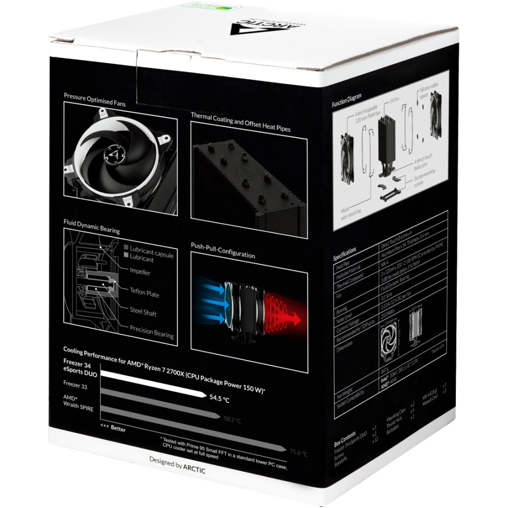 Кулер до процесора Arctic Freezer 34 eSports DUO White (ACFRE00061A) - зображення 10