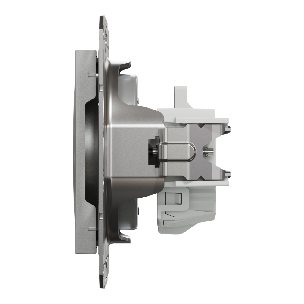 Розетка Schneider Electric ASFORA без заземлення алюм. (EPH3000161) - изображение 4