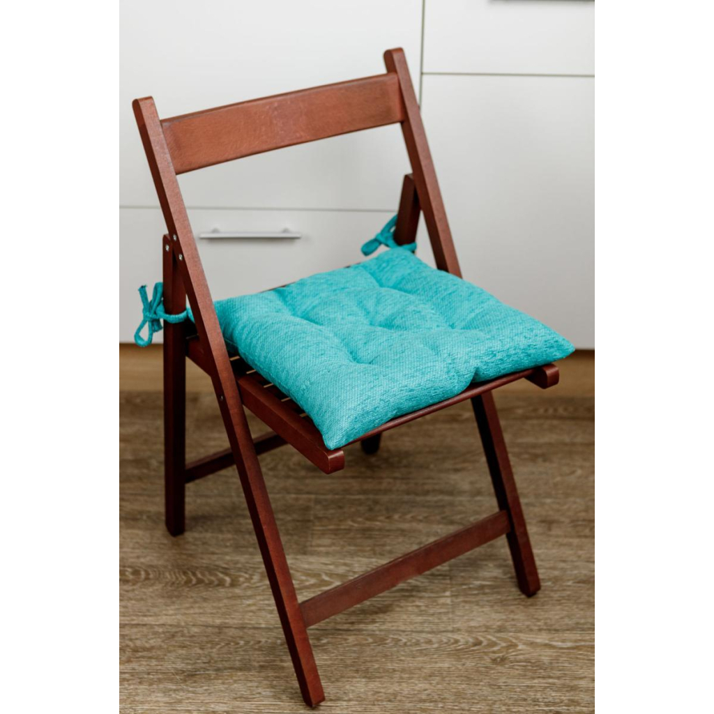 Подушка на стілець Прованс CHENILLA Бірюзова 40х40 (034857) - зображення 3