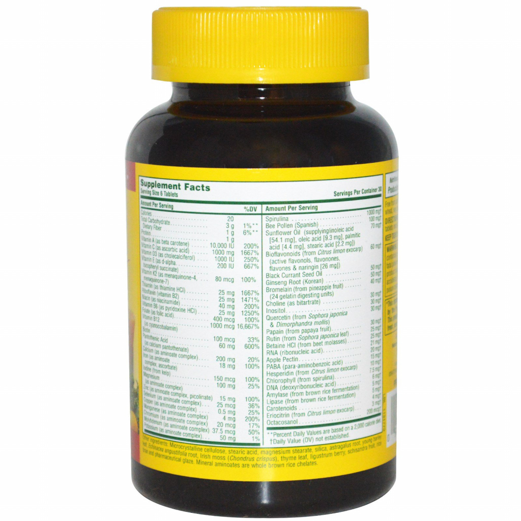 Мультивітамін Natures Plus Мультивітаміни, Source of Life, 180 міні таблеток (NAP-30583) - зображення 2