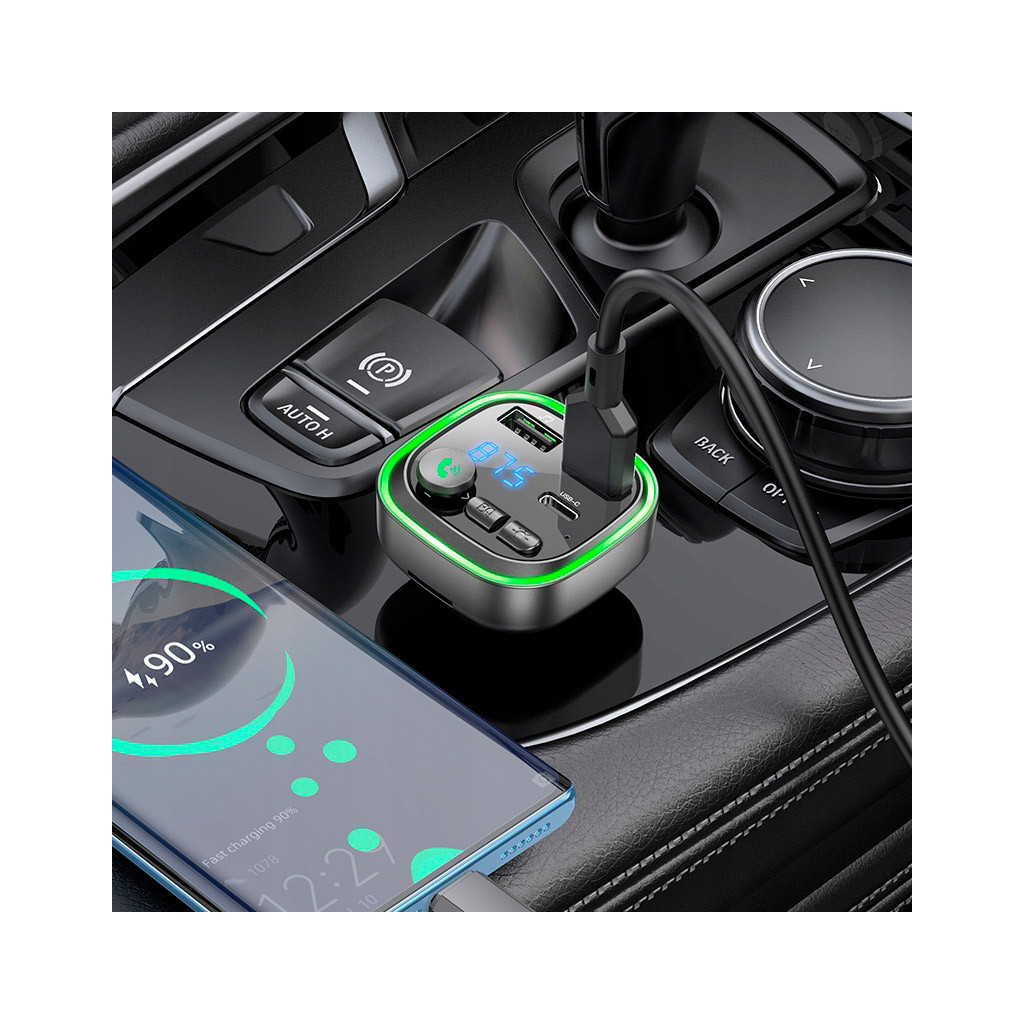 FM модулятор BOROFONE BC48, Gray, Box (BC48) - зображення 8