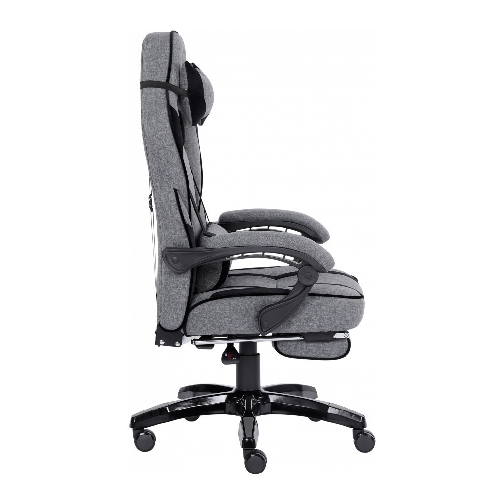 Крісло ігрове GT Racer X-2749-1 Gray/Black Suede (X-2749-1 Fabric Gray/Black Suede) - зображення 3