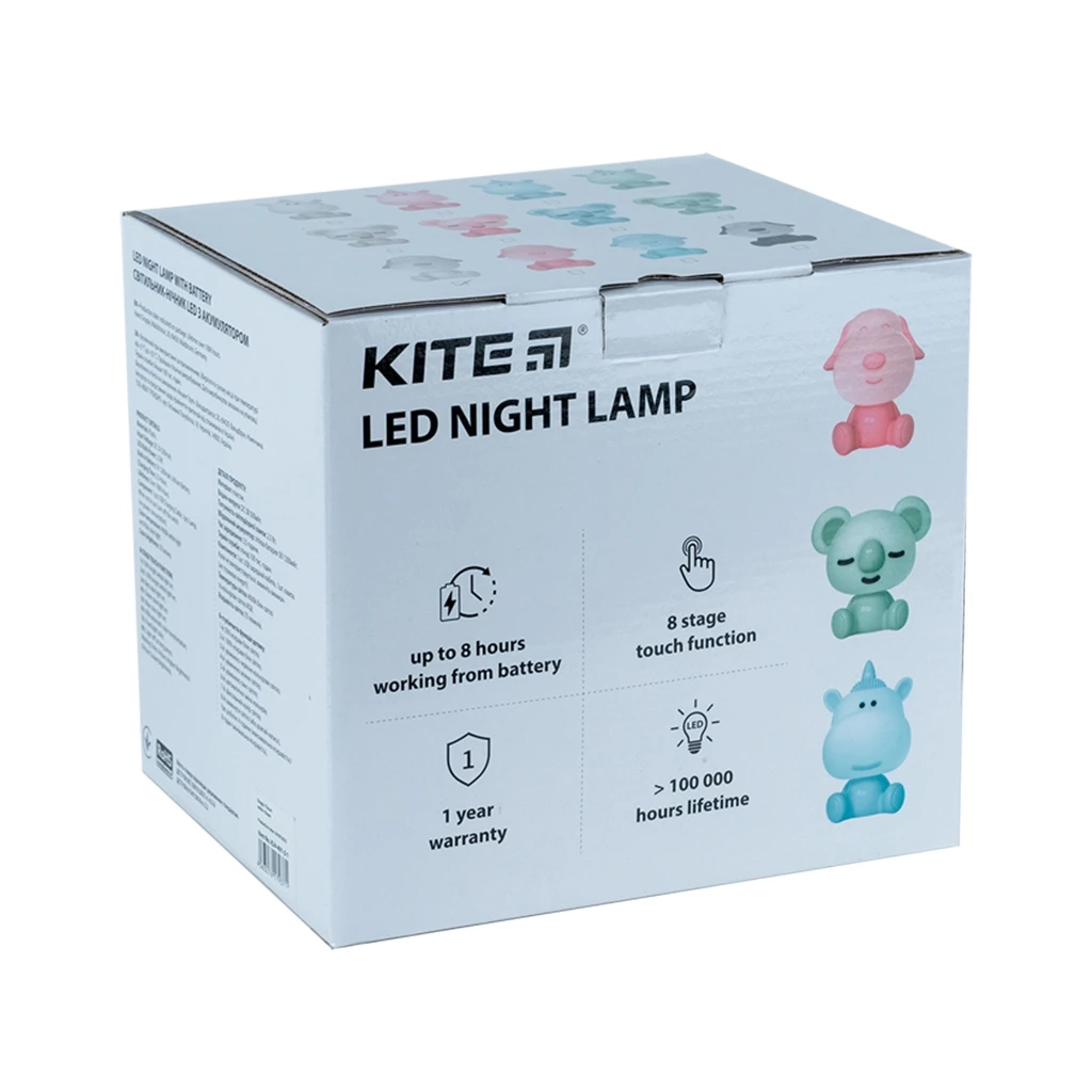 Нічник Kite Світильник LED з акумулятором Doggy, чорно-білий (K24-491-3-4) - зображення 3