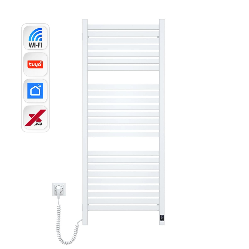 Сушарка для рушників Navin Авангард Х, 1200х480, Wi-Fi, сталь, білий, лівобічна (12-172155-4812) - зображення 3