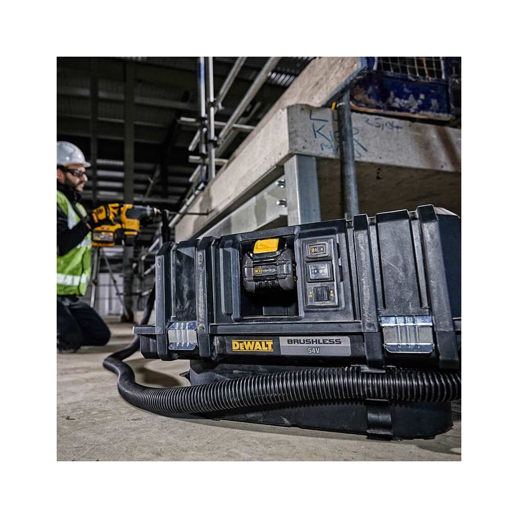 Пилосос будівельний DeWALT 54В XR FLEXVOLT Li-lon, довжина шланга 2.4 м, 7.5 кг, 2x6Ah (DCV586MT2) - зображення 2