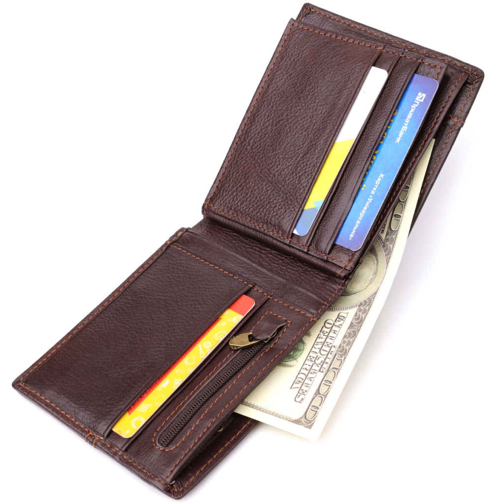 Гаманець Vintage З натуральної шкіри Коричневий (22888) - зображення 6