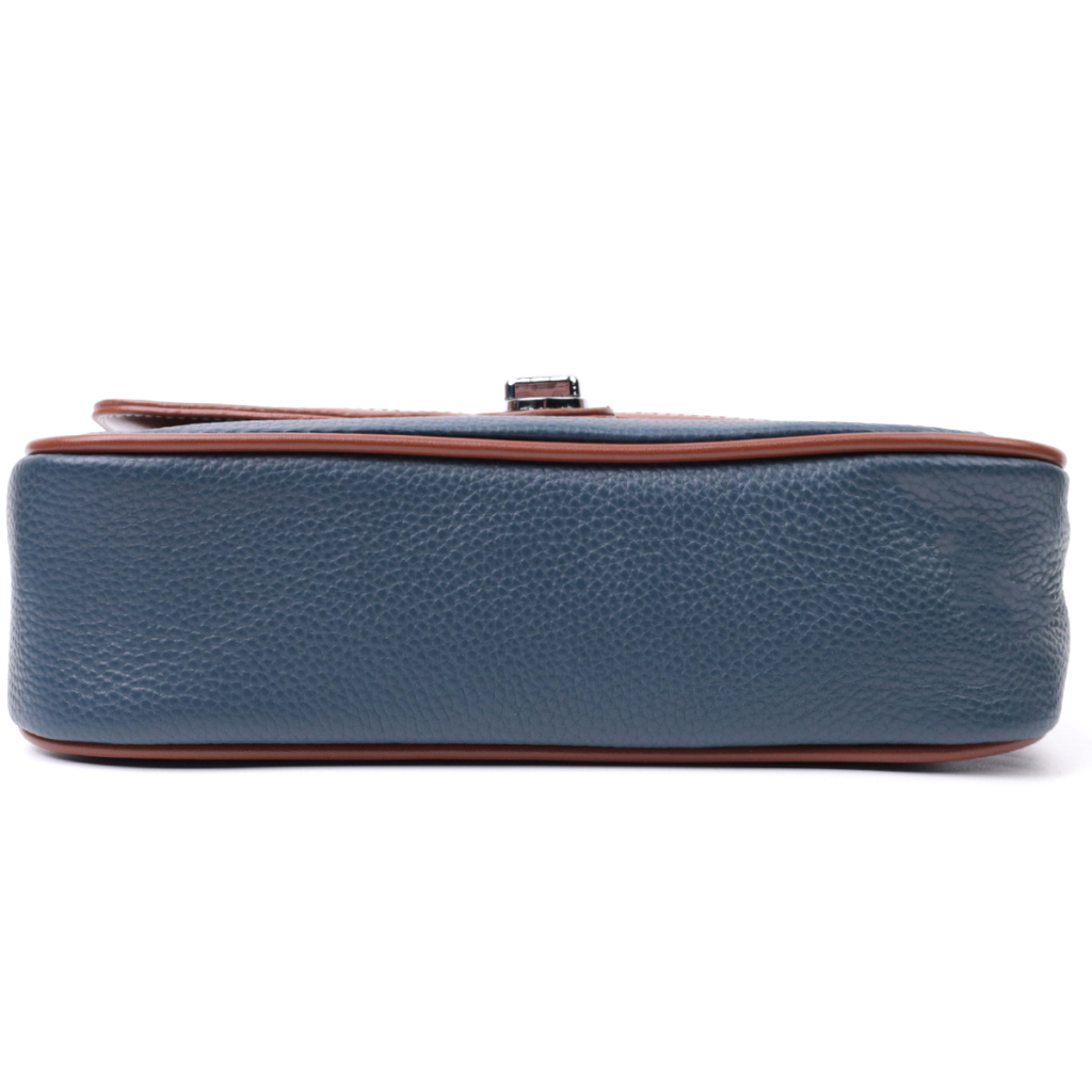 Сумка Vintage З натуральної шкіри Синя (22622) - зображення 6