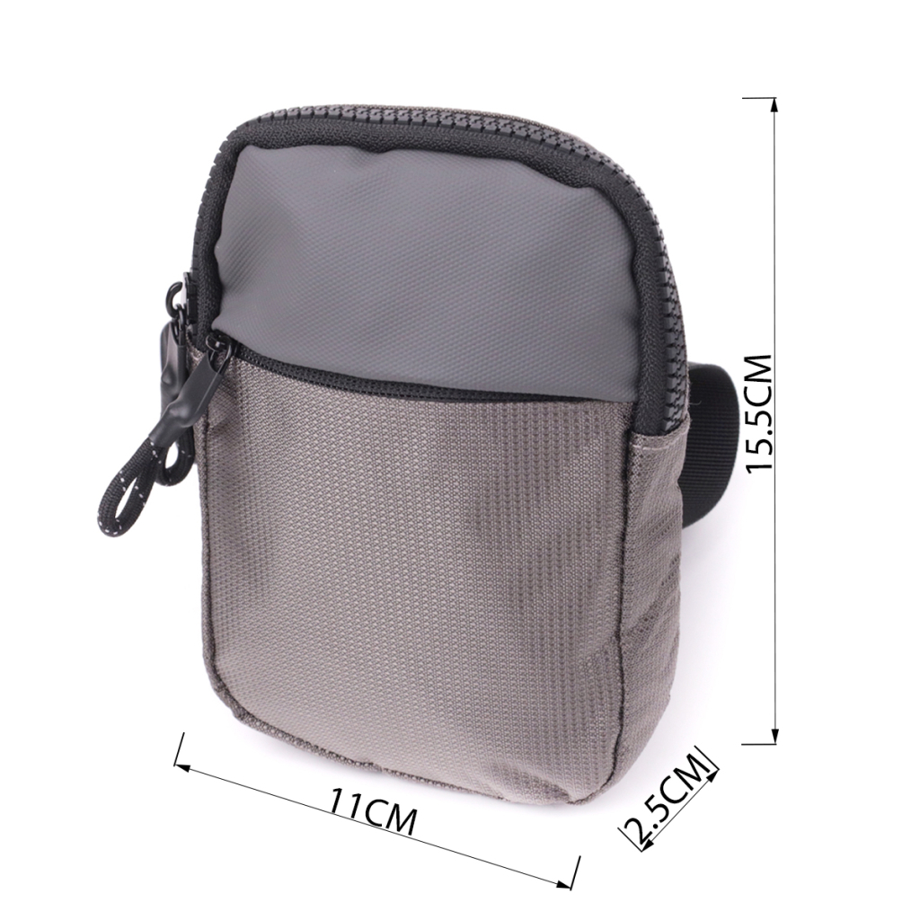 Сумка Vintage Слінг з текстилю Сіра (22869) - зображення 3