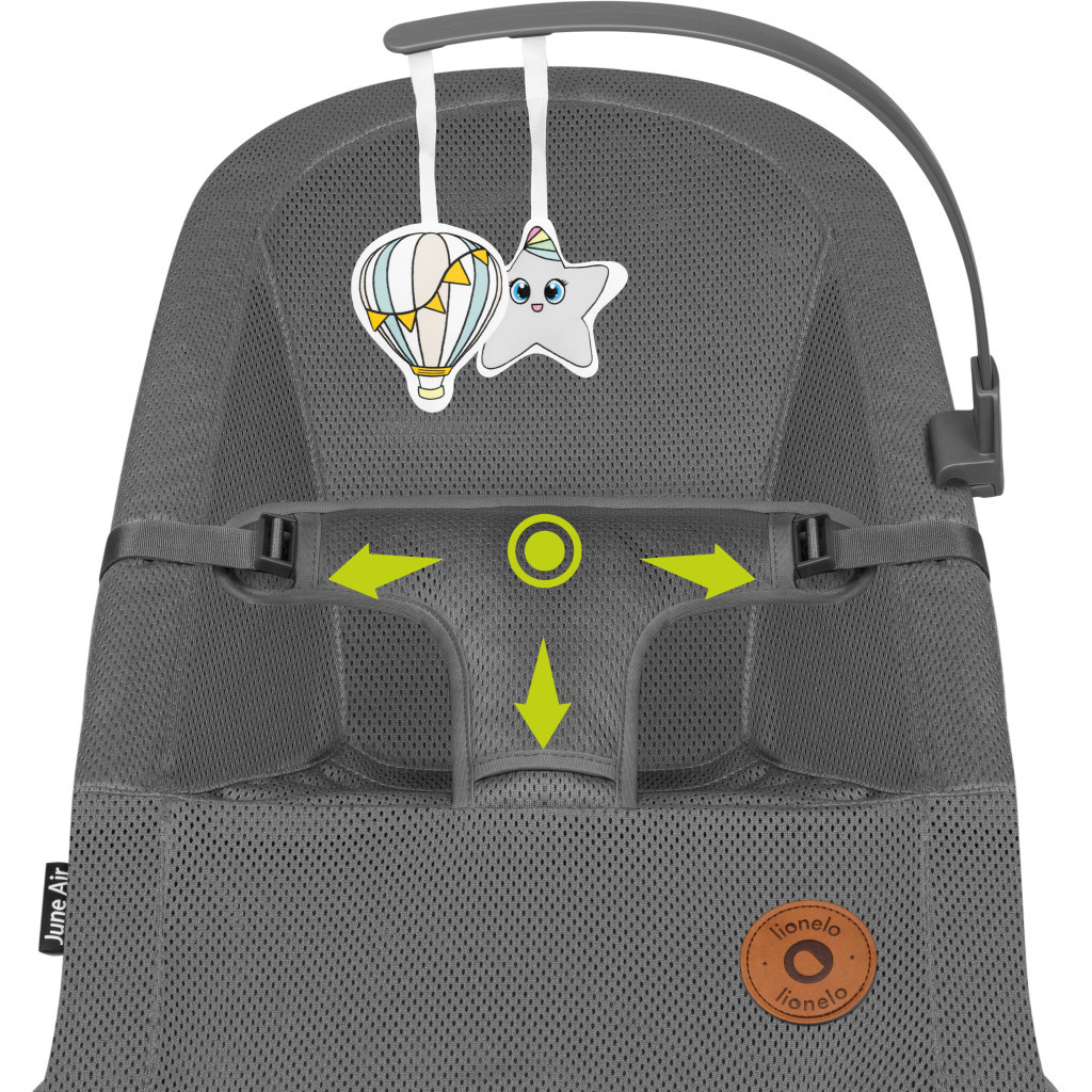 Крісло-гойдалка Lionelo шезлонг June air grey graphite (LO-JUNE AIR GREY GRAPHITE) - зображення 11
