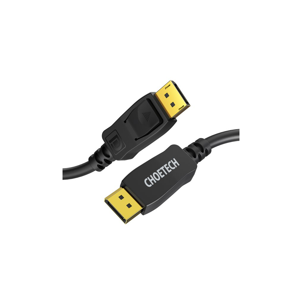 Кабель мультимедійний Display Port to Display Port 2.0m V1.4 8K 60Hz Choetech (XDD01-BK) - изображение 3