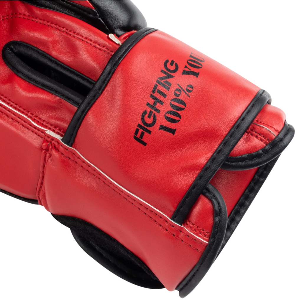 Боксерські рукавички PowerPlay 3004 Classic Чорно-Червоні 10 унцій (PP_3004_10oz_Bl/Red) - зображення 8