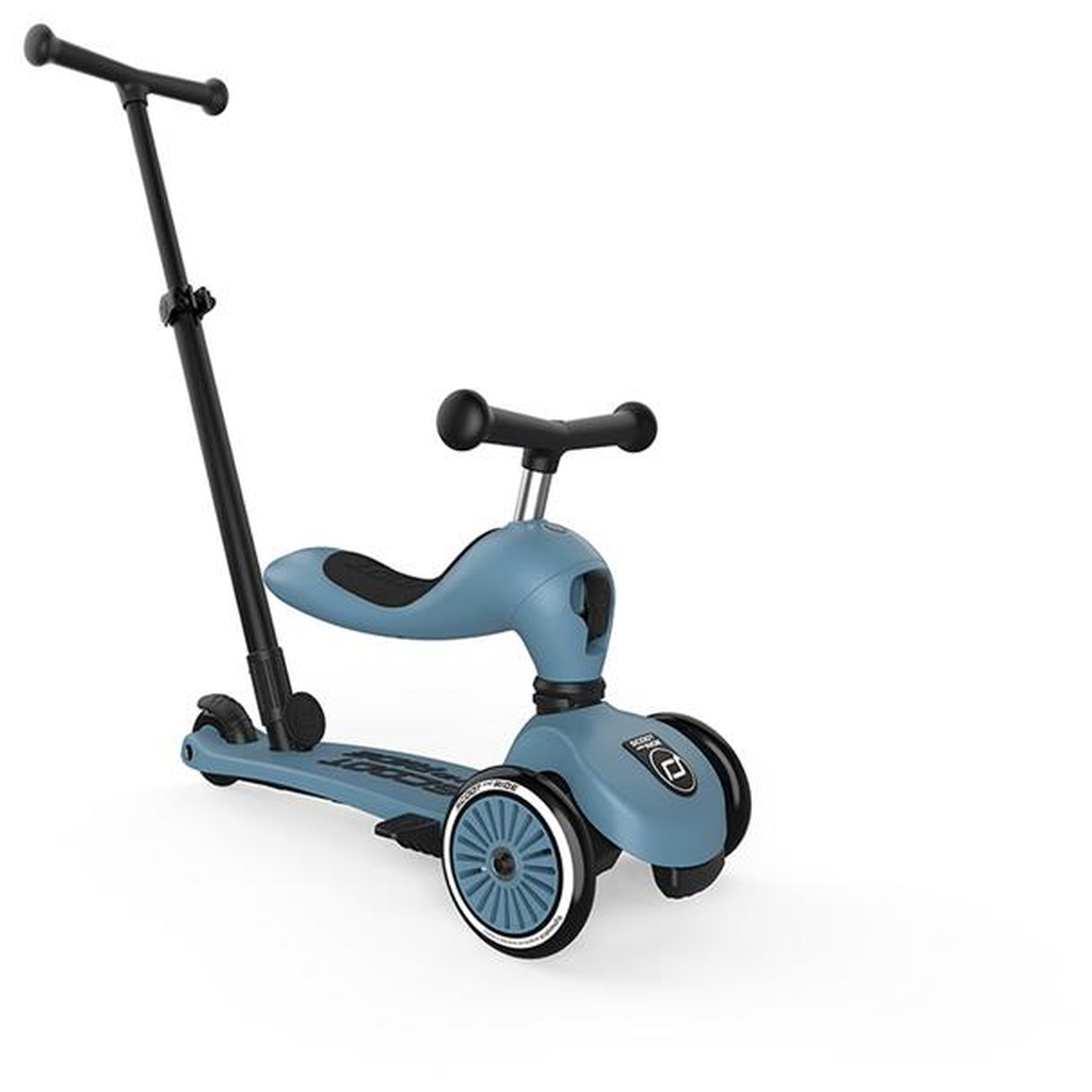 Самокат Scoot&Ride Highwaykick-1 Push and Go сіро-синій (SR-240527-STEEL) - зображення 4