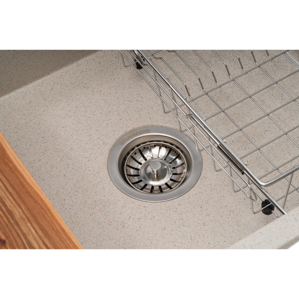 Мийка кухонна GRANADO Optimal Estella terra (+ змішувач Badalona LUX inox + дозатор Redondo inox + кошик+дошка) (ksg0203) - зображення 4