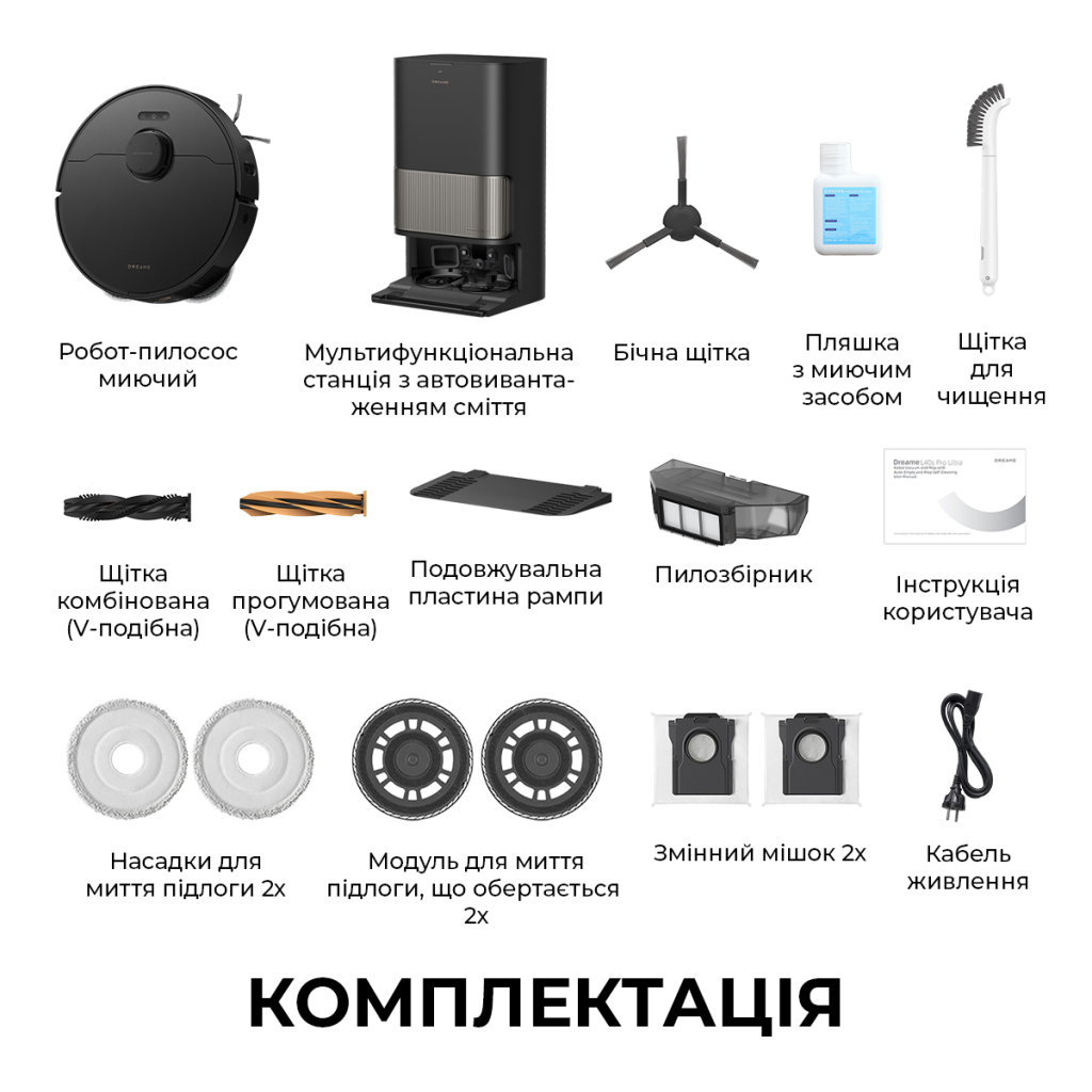 Пилосос Dreame L40s Pro Ultra Black (RLL74CE-BL) - зображення 5