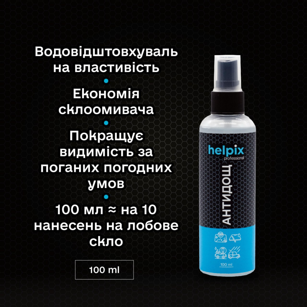 Автомобільний очисник Helpix Антидощ 100 мл - зображення 2