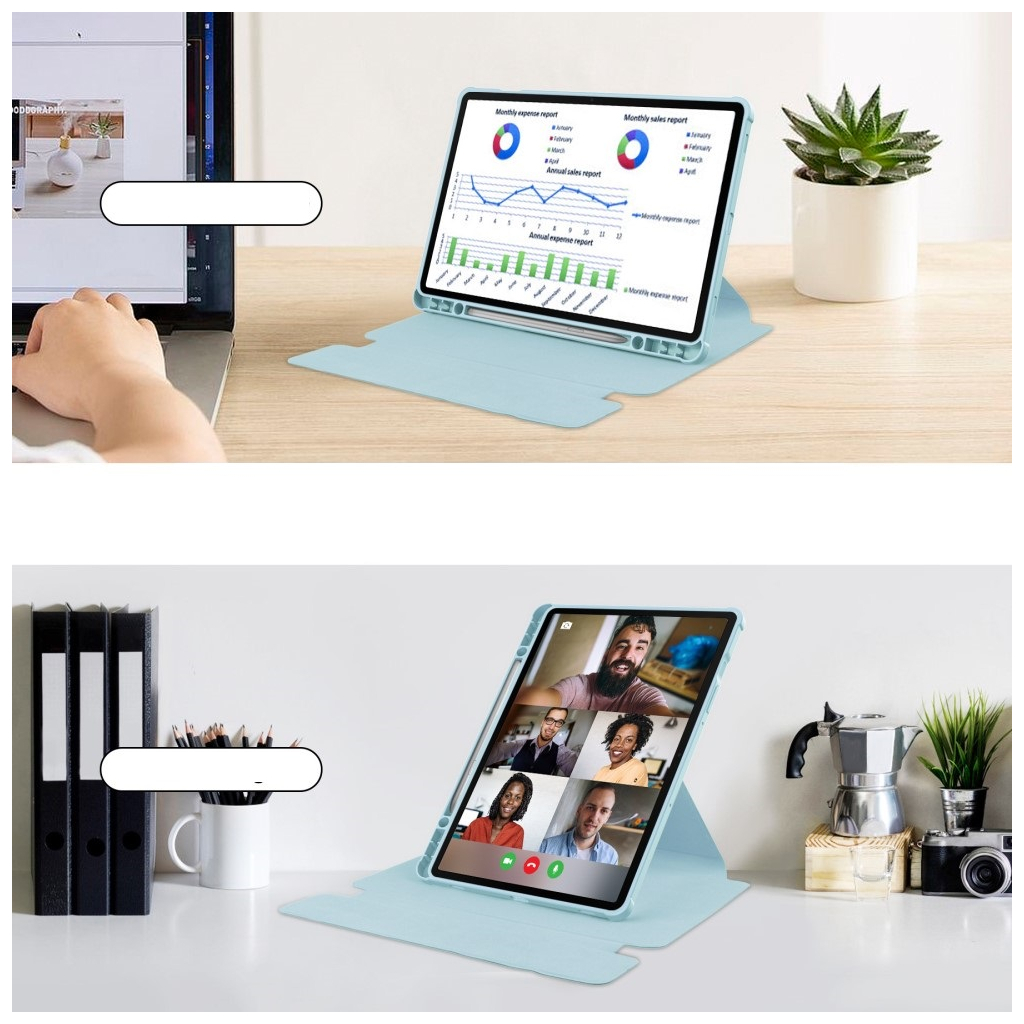 Чохол до планшета BeCover 360° Rotatable Samsung Galaxy Tab S10 Plus (SM-X820/SM-X826) 12.4" Light Blue (712267) - зображення 6