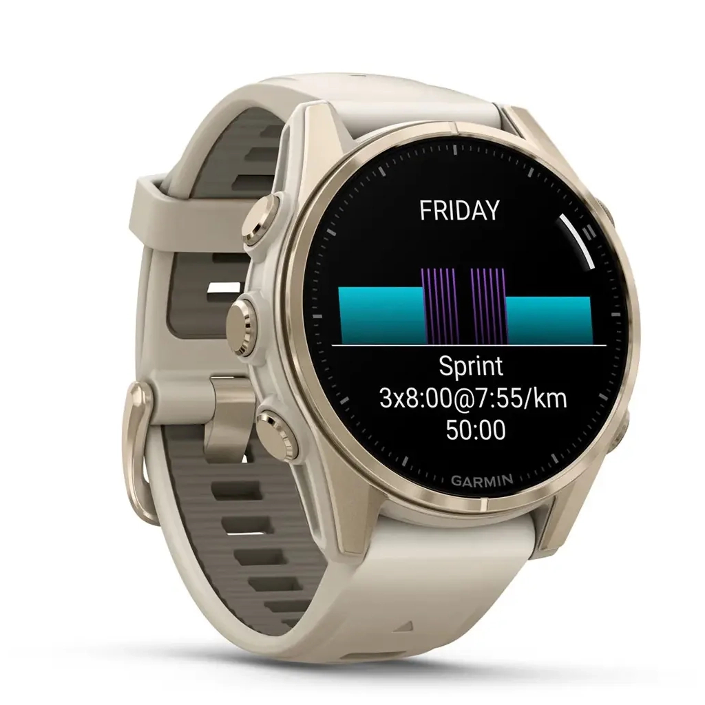 Смарт-годинник Garmin fenix 8 43mm, AMOLED, Saph, SftGldSS/FgGry, FogGry/DkSndbnd, GPS (010-02903-11) - зображення 3
