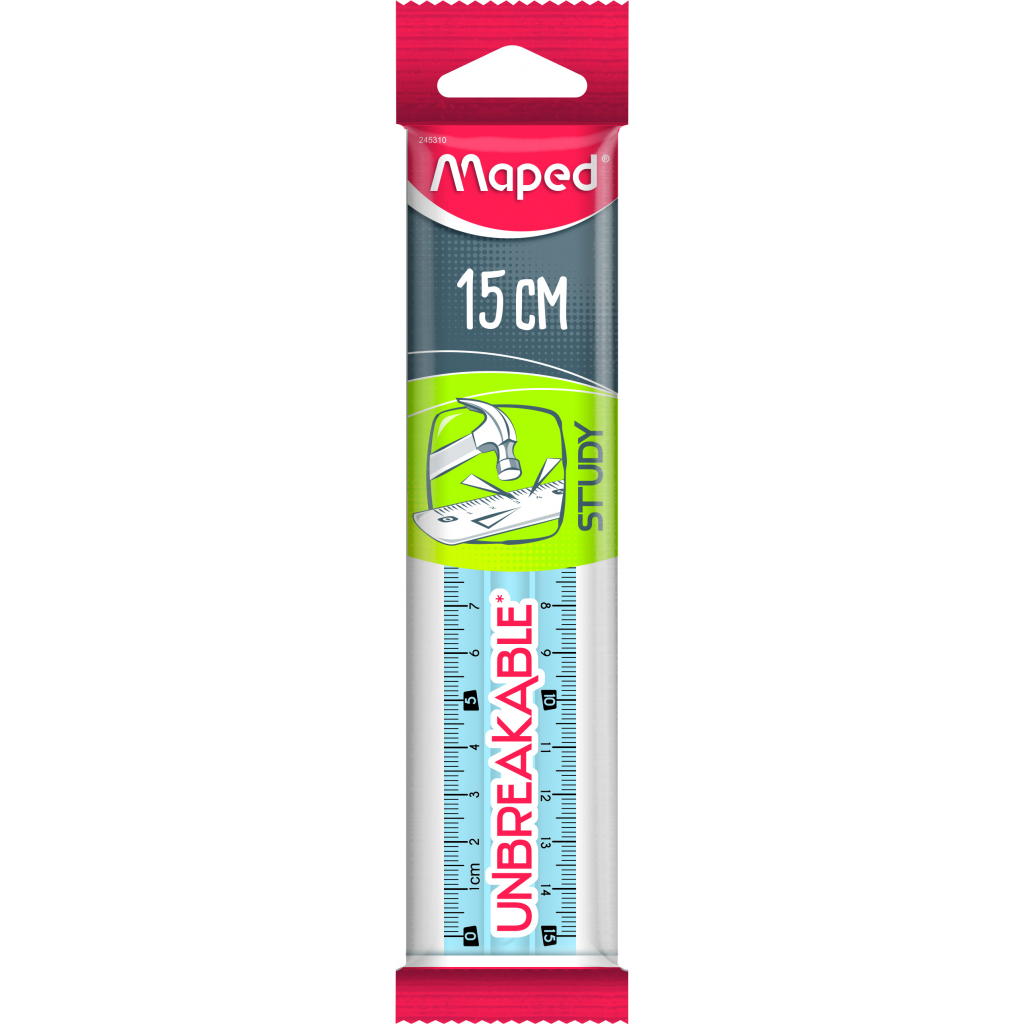Лінійка Maped STUDY UNBREAKABLE, 15см (MP.245310) - изображение 1