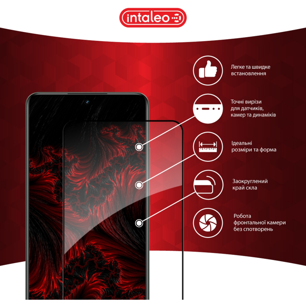 Скло захисне Intaleo Full Glue Realme 12+ Black (1283126592485) - зображення 3