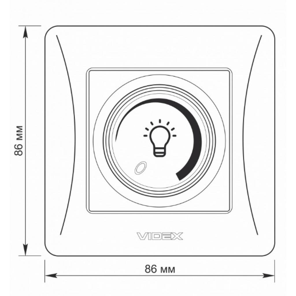Світлорегулятор Videx BINERA LED 200Вт чорний граф (VF-BNDML200-BG) - изображение 5