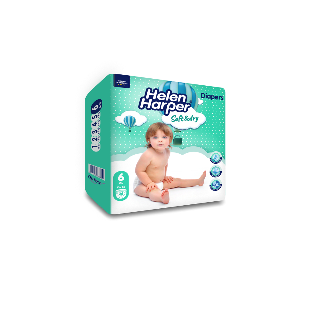 Підгузки Helen Harper Soft&Dry New XL Розмір 6 (15+ кг) 26 шт (2316780) - зображення 7