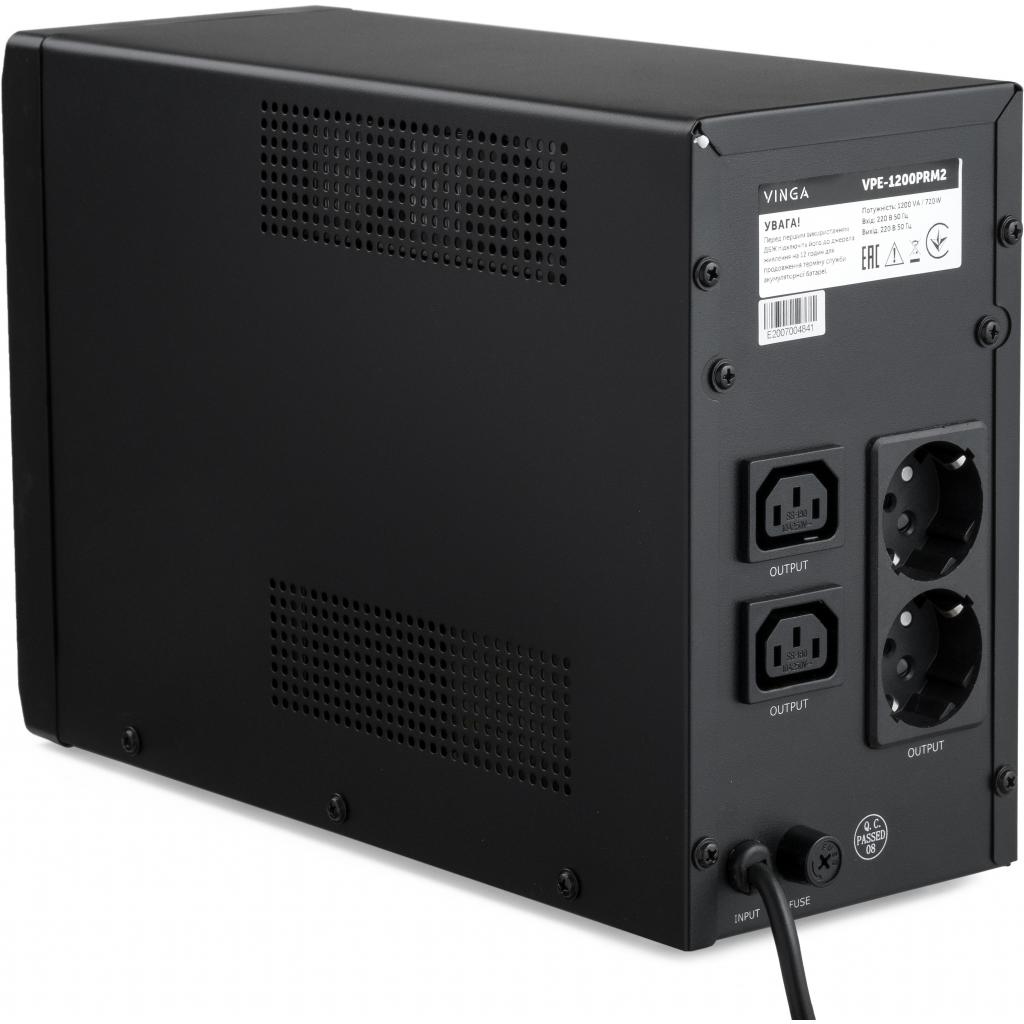 Пристрій безперебійного живлення Vinga LED 1200VA ( VPE-1200PRM2 ) (VPE-1200PRM2) - зображення 3