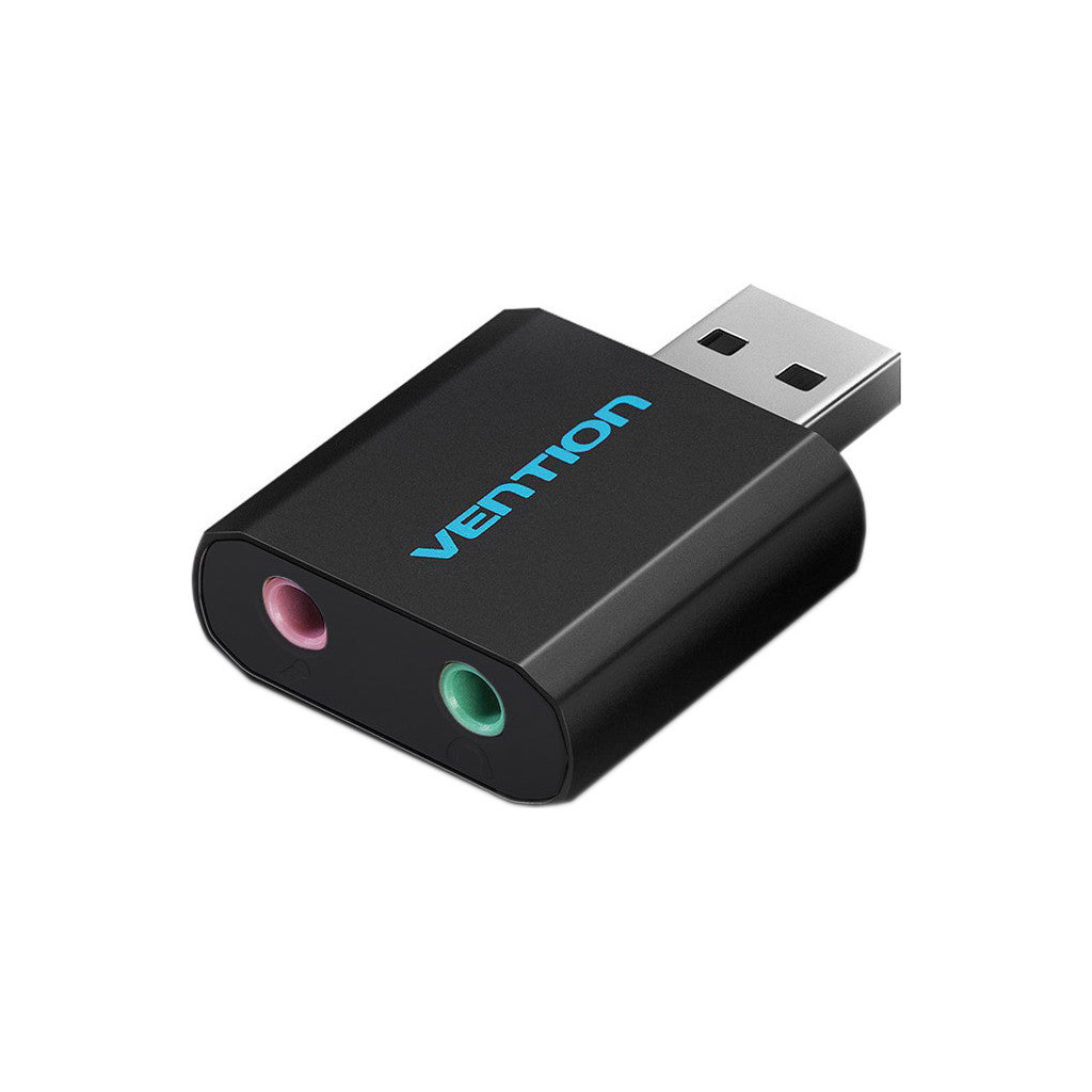 Звукова плата Vention Audio USB 2х3,5mm jack Metal (VAB-S17-B) - изображение 1