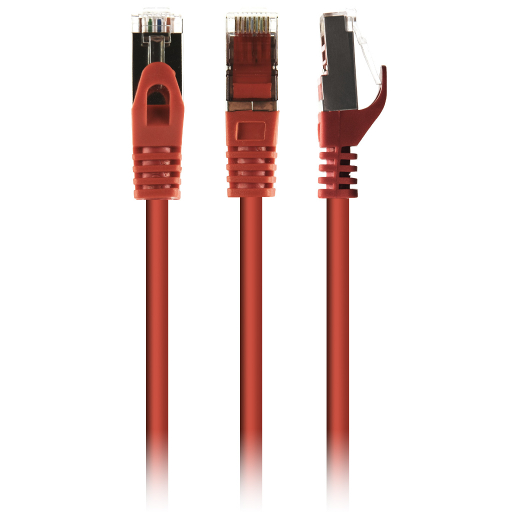 Патч-корд Cablexpert 3м S/FTP Cat 6A CU LSZH red (PP6A-LSZHCU-R-3M) - изображение 1