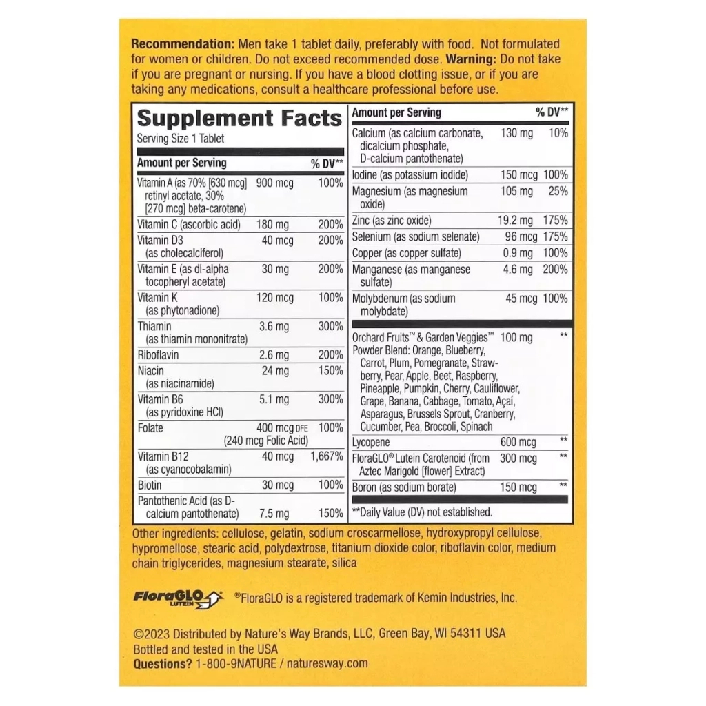 Мультивітамін Nature's Way Мультивітаміни для чоловіків 50+ Alive! Men's 50+ Complete Multivitamin, 50 т (NWY-13661) - зображення 2