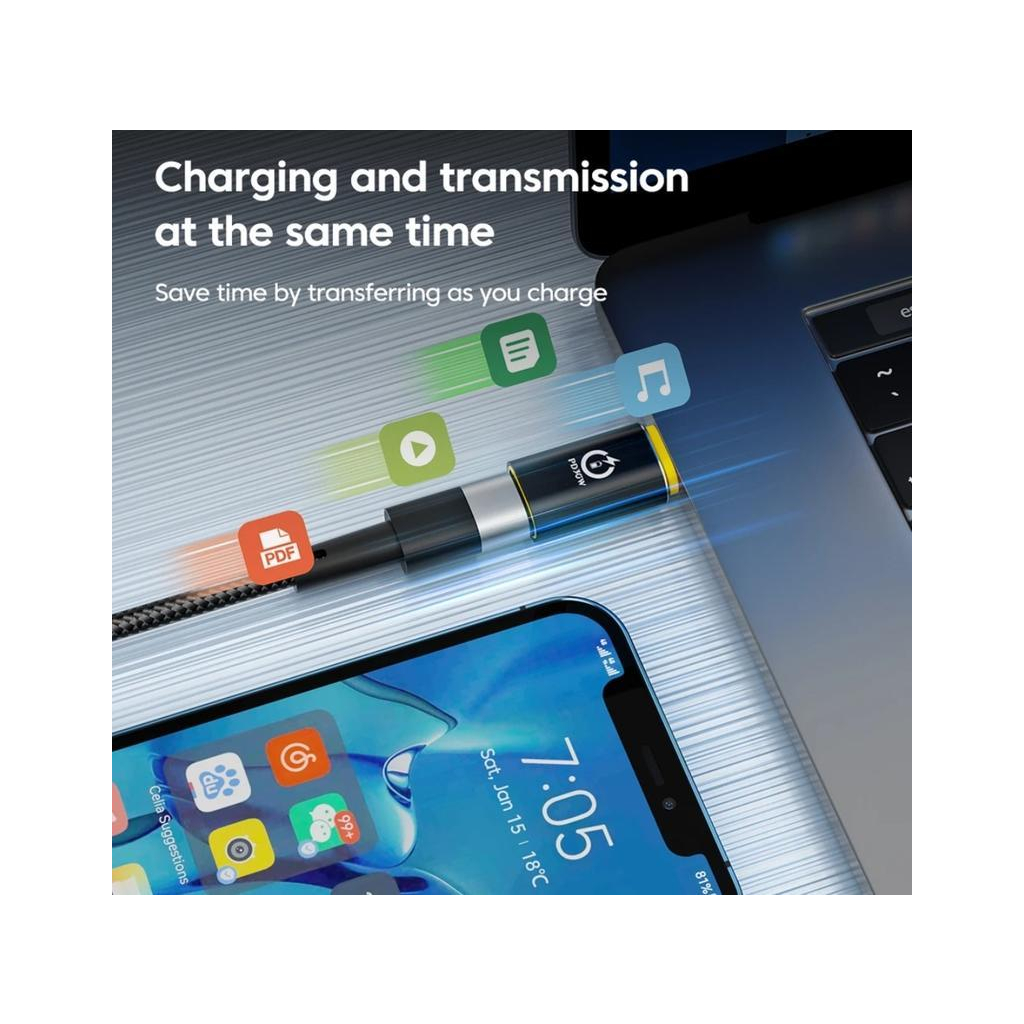 Перехідник USB-C F to Lightning M 30W black XoKo (AC-033) - изображение 4