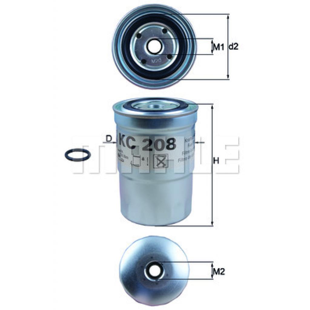 Фільтр паливний Mahle KC208 - зображення 1