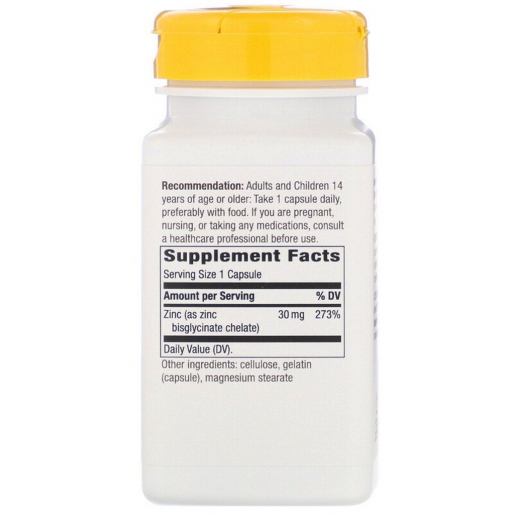Мінерали Nature's Way Цинк Хелат, Zinc Chelate, 30 мг, 100 капсул (NWY41091) - зображення 2