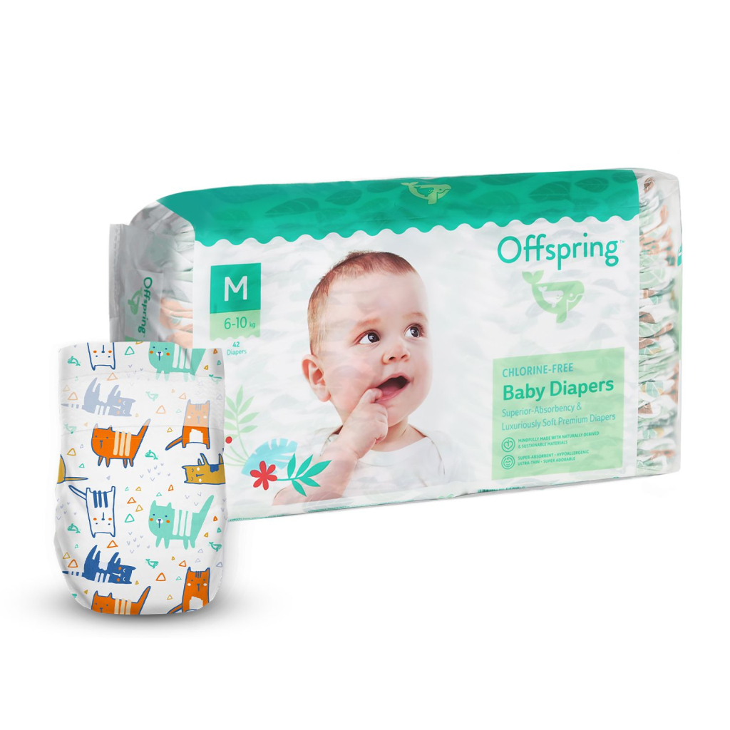 Підгузки Offspring Cat Розмір M 6-10 кг 42 шт (DP-OI-FAT-M42P-MTC) - зображення 1