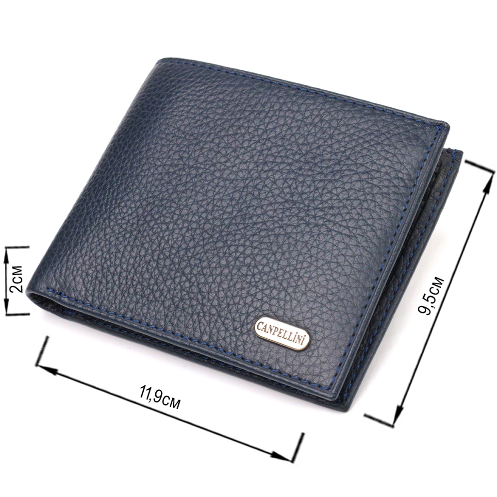 Портмоне Canpellini З натуральної шкіри Синє (21776) - зображення 3
