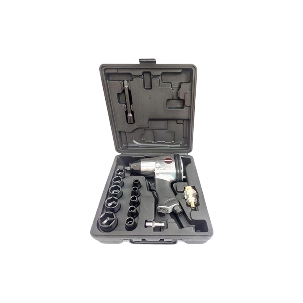 Гайковерт AEROPRO пневматичний 1/2" max 350N/m; 7000об/хв, з головками 17шт. (RP7808) - зображення 1