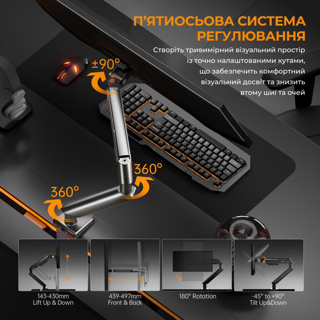 Кронштейн Anda Seat AD-W-A6D-1S-FW - зображення 10