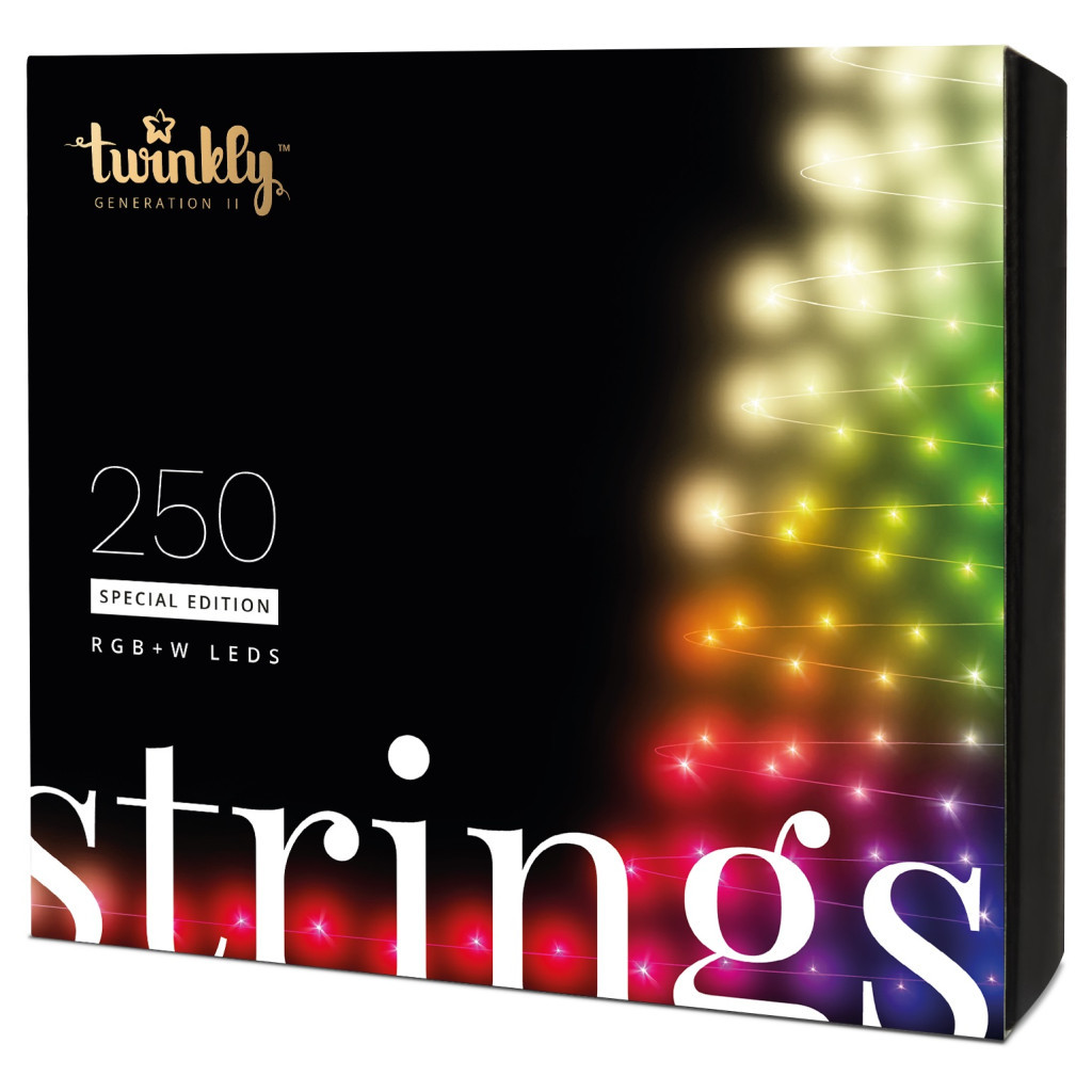 Гірлянда Twinkly Smart LED Strings RGBW 250, BT + WiFi, Gen II, IP44 (TWS250SPP-BEU) - зображення 1