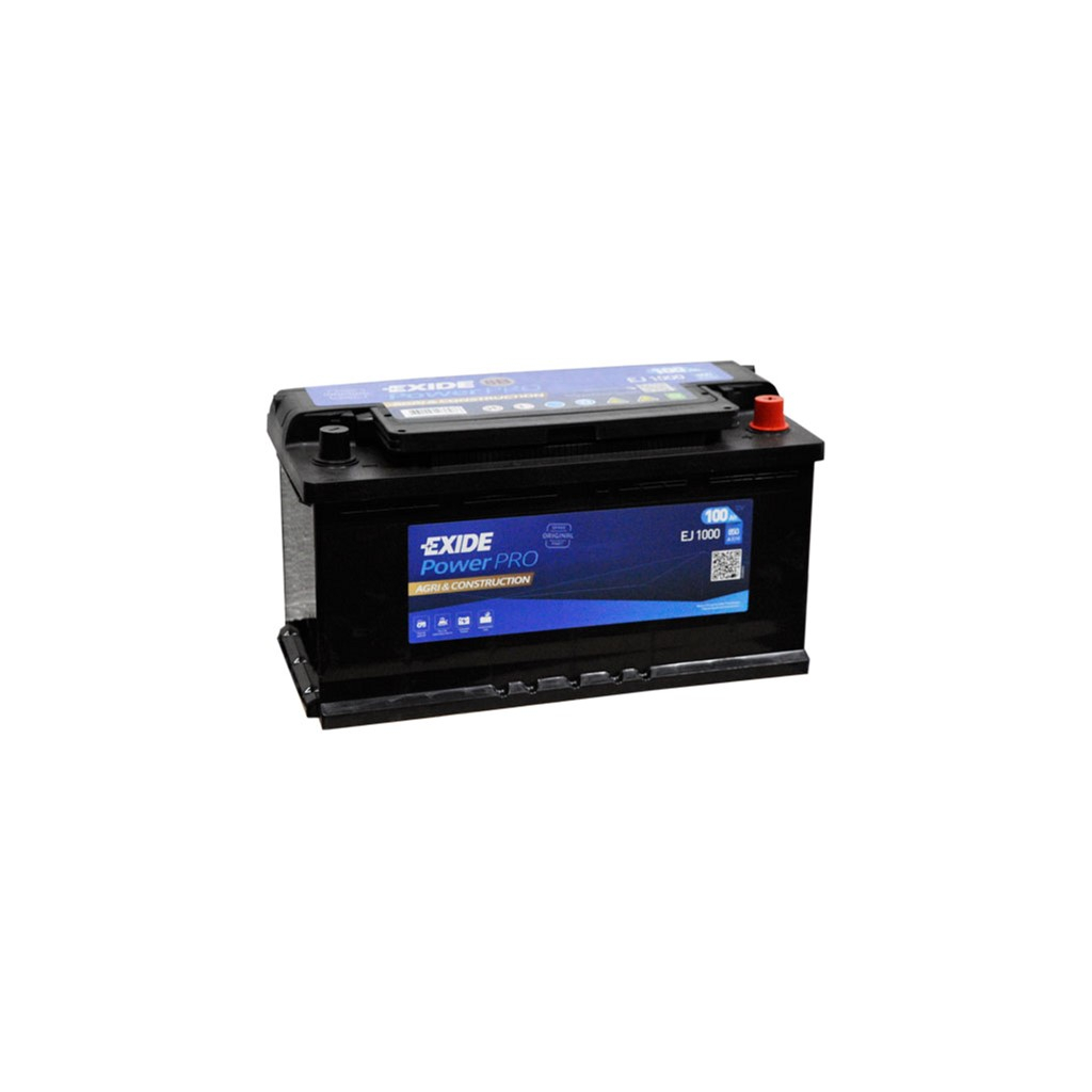 Акумулятор автомобільний EXIDE Power PRO AgriConstruction 100Ah Ев (-/+) (850EN) (EJ1000) - зображення 1