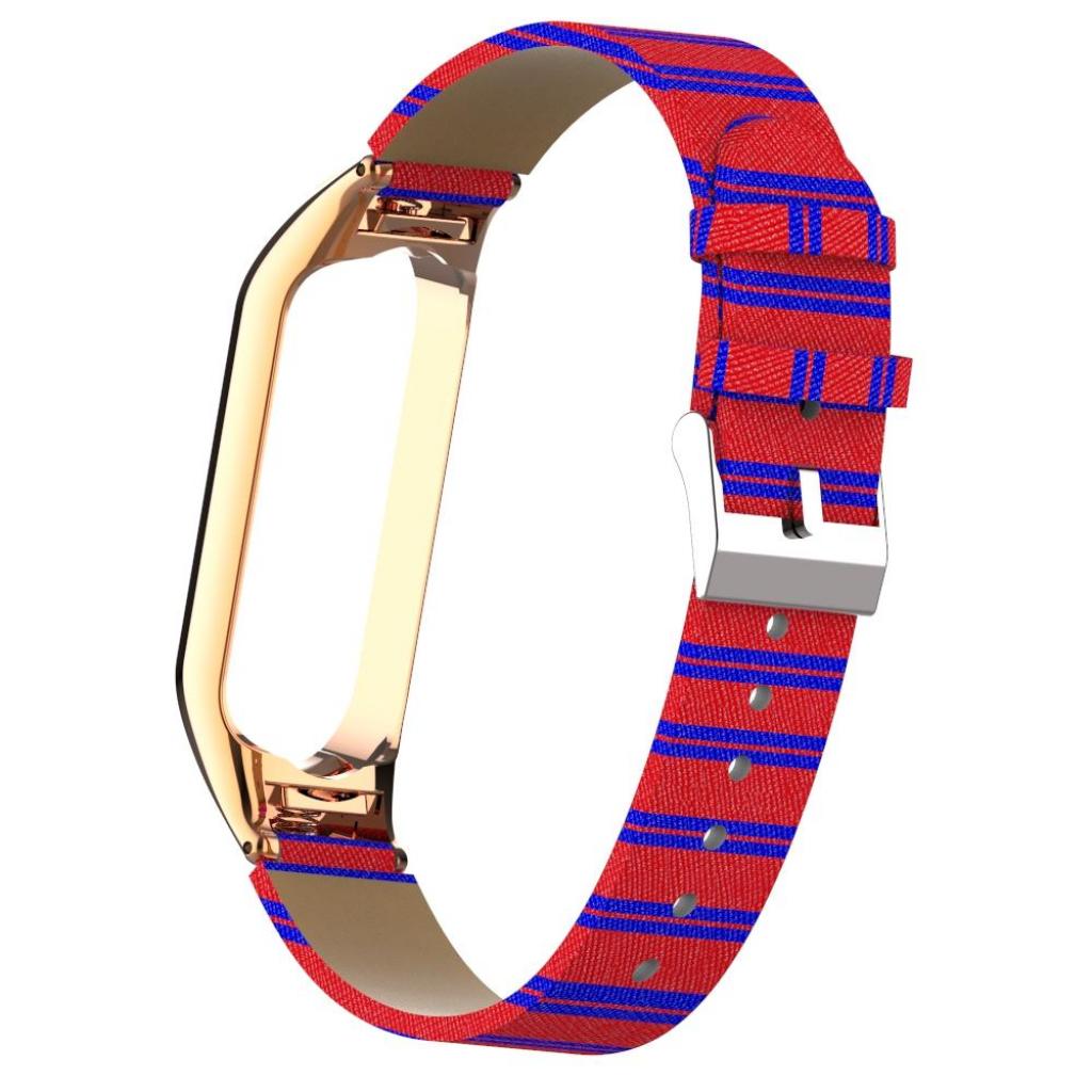 Ремінець до фітнес браслета XoKo Leather Premium Band для Xiaomi Mi band 5 Red (XK-M5-LRRD) - зображення 3