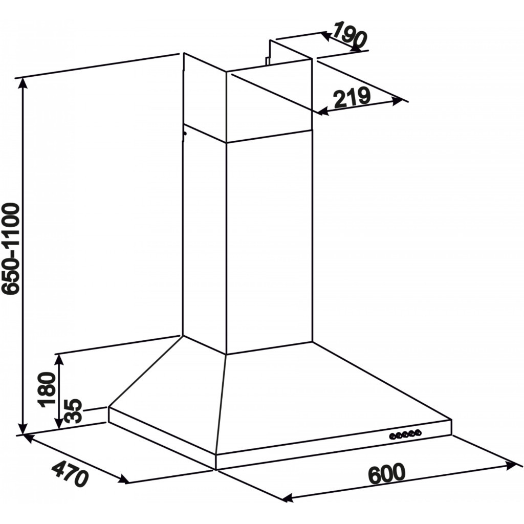 Витяжка кухонна Jantar KBT 650 LED 60 BL - зображення 11
