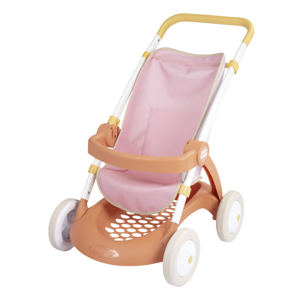 Коляска для ляльок Smoby Baby Nurse Теракотова пудра. Прогулянка, з корзиною, 18 міс.+ (7600254024) - зображення 1
