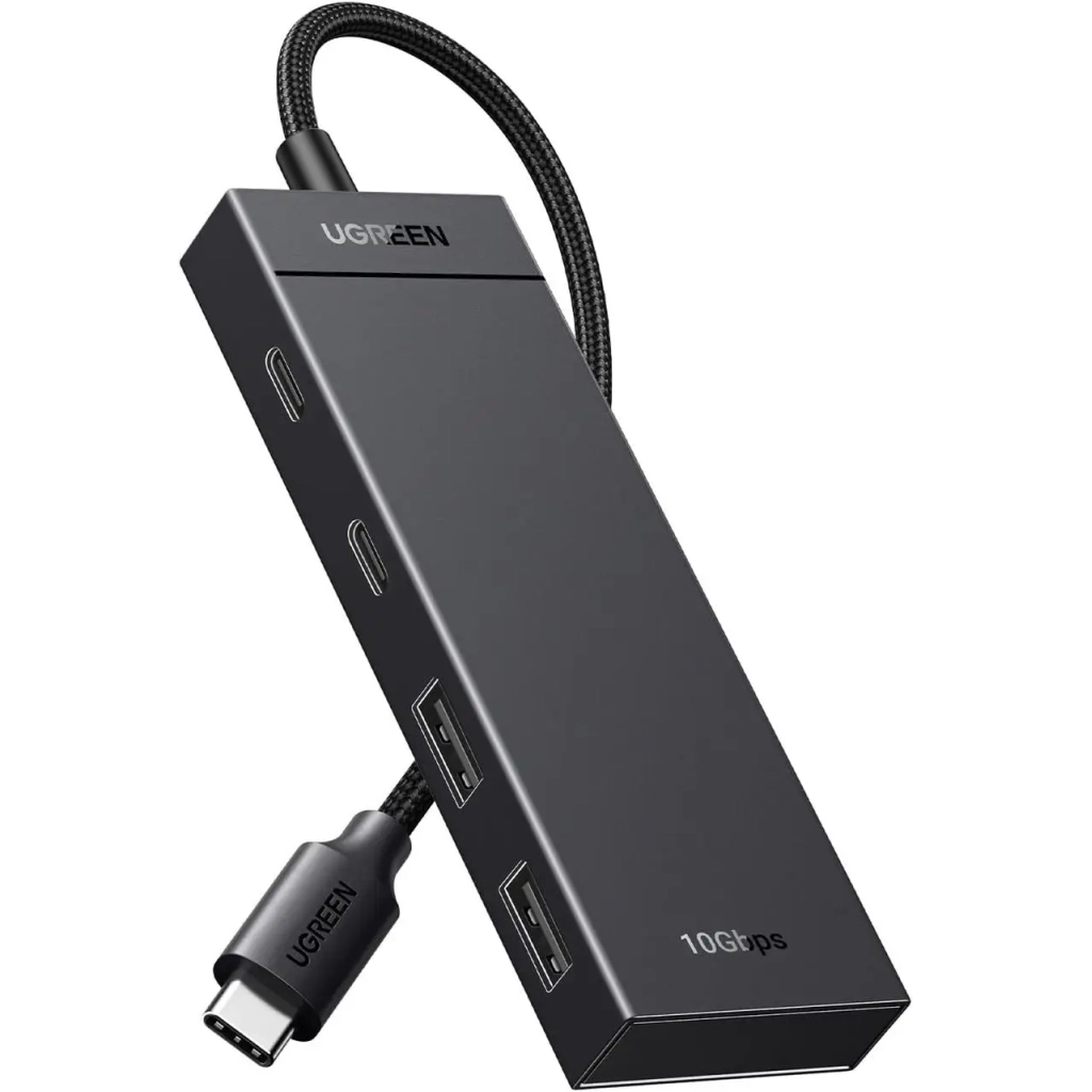 Концентратор Ugreen USB-C to 2xUSB 3.2 Gen2 + 2xUSB-C 3.2 Gen2 10Gbps CM806 black (35583) - зображення 1