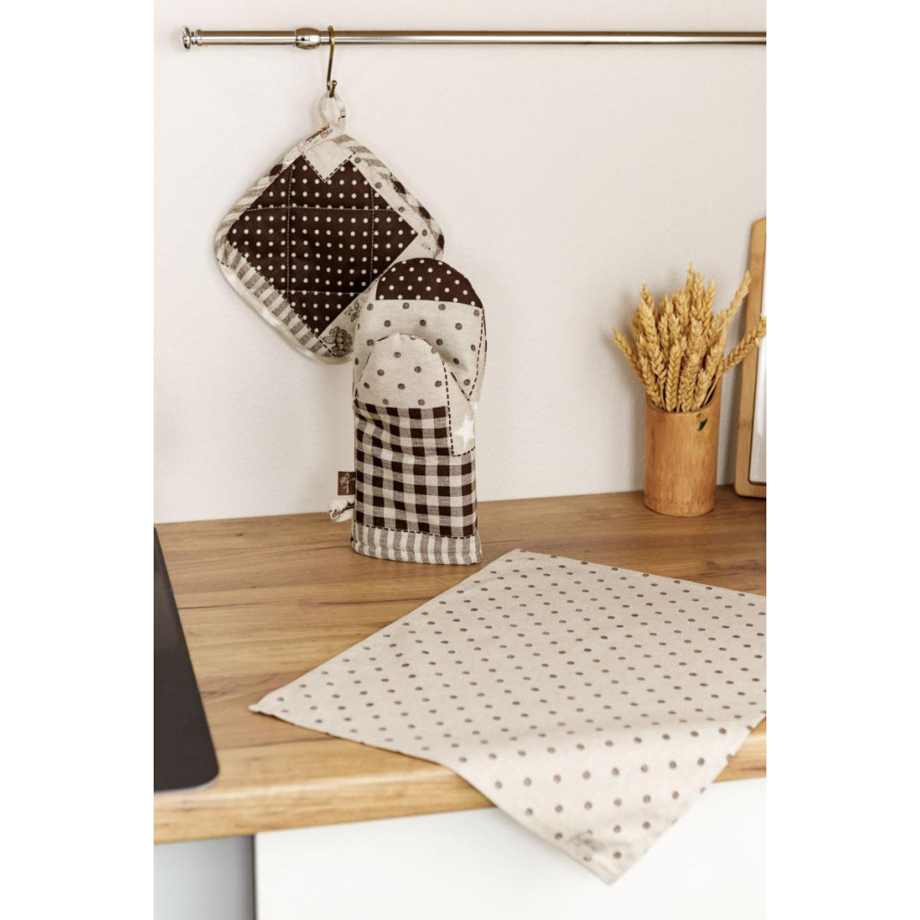 Серветка на стіл Прованс Горох коричневий Господиня 35х45 см (4823093451902) - зображення 5