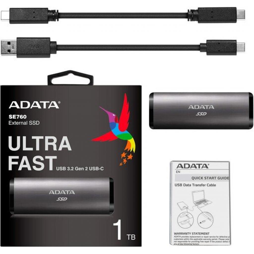 Накопичувач SSD USB 3.2 256GB ADATA (ASE760-256GU32G2-CTI) - зображення 5